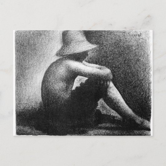 Zitterende jongen in pet door Georges Seurat Briefkaart (Voorkant)