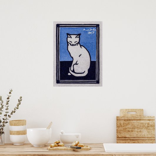 Zitterende kat: Julie de Graag Poster (Keuken)