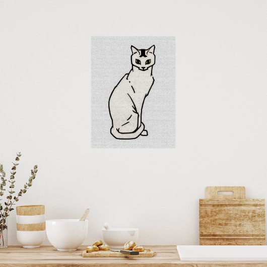 Zitterende kat: Julie de Graag Poster (Keuken)