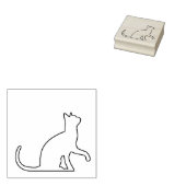 Zitterende Kat met één ophaalstempel Rubberstempel (Gestempeld)