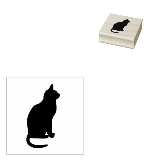 Zitterende kat Rubber Kunststempel Rubberstempel (Gestempeld)