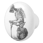 Zitterende  skeletdenkknop keramische knop (Rechts)