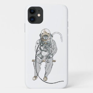  Zitting Diver met duikend Helmkunstwerk Case-Mate iPhone Case