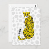 Zitting Wild Cheetah gepotte Big Cat portret Briefkaart (Voorkant / Achterkant)