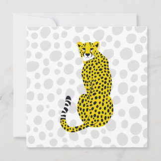 Zitting Wild Cheetah gepotte Big Cat portret Feestdagenkaart