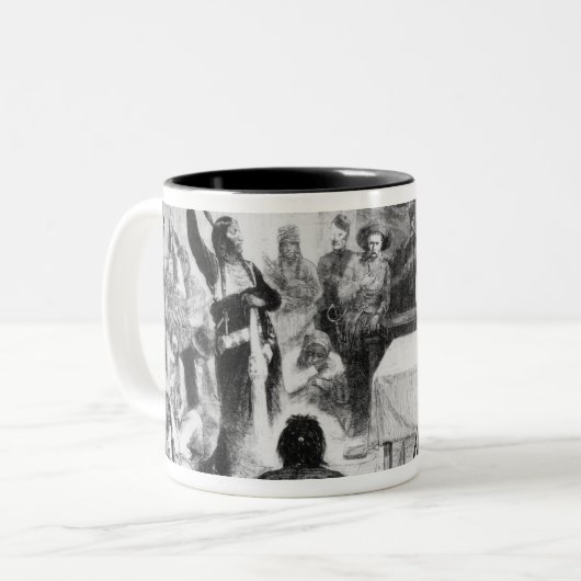 ZittingsBull Raad, 1877 Tweekleurige Koffiemok (Voorkant links)