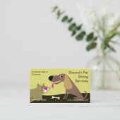 Zittingservices voor honden en katten visitekaartje (Staand voorkant)