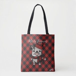 Ziva Pig Red Buffalo Pset Tote Bag