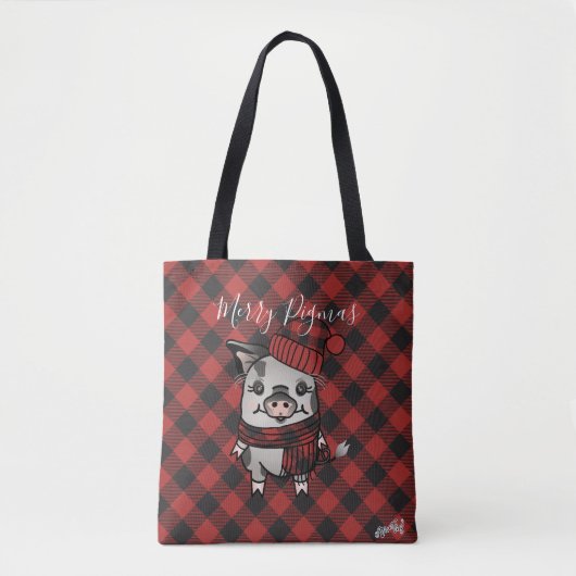 Ziva Pig Red Buffalo Pset Tote Bag (Voorkant)