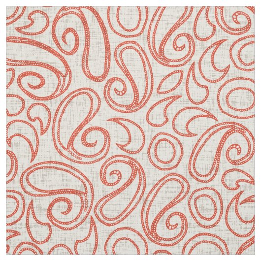 ziya crème oranje stof (Swatch)