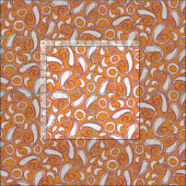 ziya tangerine damson stof (Delen)