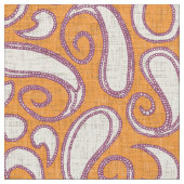ziya tangerine damson stof (Close Up)