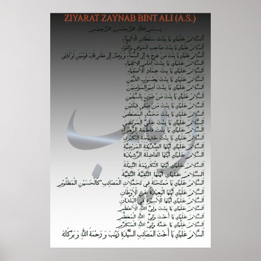 Ziyarat Zaynab bint Ali Poster (Voorkant)