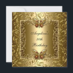 Zizzago Elegant 30th Birthday Butterfly Gold Kaart<br><div class="desc">Zizzago de Originele Ontwerper Zizzago Elegant 30th Birthday Butterfly Exotic Rich Gold Exotic Floral Overlay Uitnodiging,  een verbluffend stijlvol,  modern sophicated zazzle,  mooie Birthday Party 20th 21th 40th 50th 60th 70th. Copyright © 2000-2011. Zizzago</div>