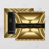 Zizzago Elegant 30th Birthday Exotic Rich Gold Kaart (Voorkant / Achterkant)