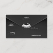 Zizzago Zwart faux Velvet Envelopstijl Visitekaartje (Achterkant)