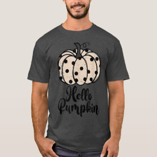 Zj4W Hallo Pumpkin White Pumpkin Autumn Herfst Dan T-shirt