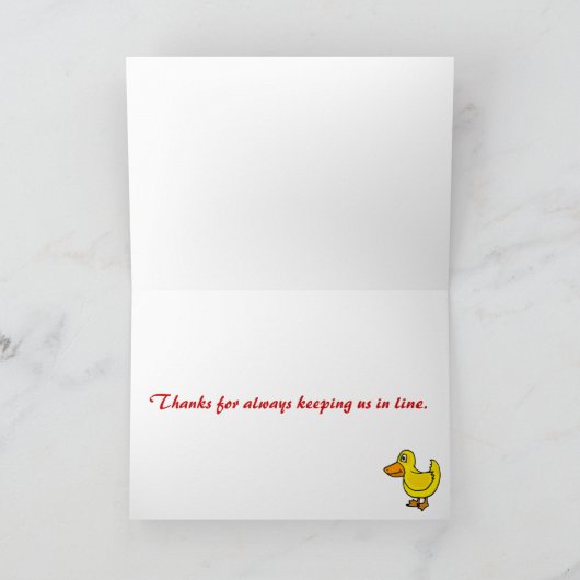 ZJ - Ducks in a Row Moederdag Kaart (Binnen)