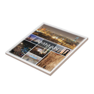 zJO005 AMMAN panorama, Jordanië, Azië, Tegeltje