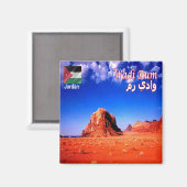 zJO013 woestijn WADI RUM, Jordanië, Fridge Magneet (Voorkant / Achterkant)
