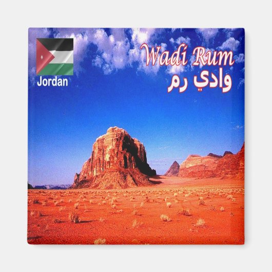 zJO013 woestijn WADI RUM, Jordanië, Fridge Magneet (Voorkant)