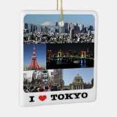 zJP003 i love TOKYO, Japan, Asia, Keramisch Ornament (Rechts)