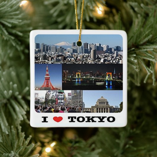 zJP003 i love TOKYO, Japan, Asia, Keramisch Ornament (Boom)