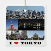 zJP003 i love TOKYO, Japan, Asia, Keramisch Ornament (Achterkant)