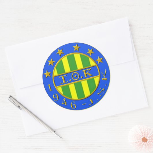 Zjsk-logo Ronde Sticker (Envelop)