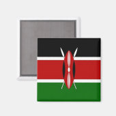 zKE001 KENYA FLAG, Afrika, Fridge Magneet (Voorkant / Achterkant)