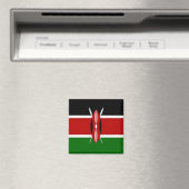 zKE001 KENYA FLAG, Afrika, Fridge Magneet (Insitu (Vaatwasser))
