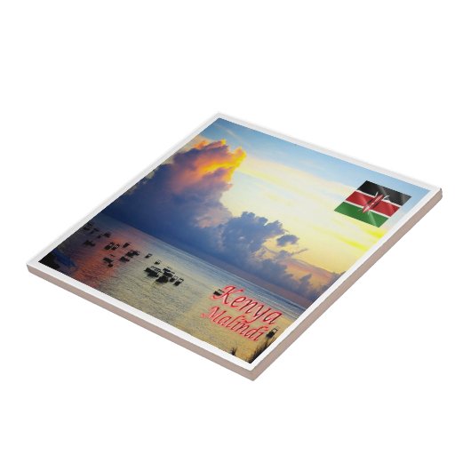 zKE013 MALINDI, Kenia, Afrika, Tegeltje (Zijkant)