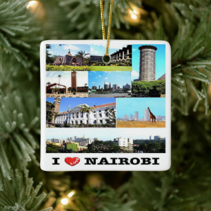 zKE015 NAIROBI Liefde, Mozaïek, Kenia, Afrika, Keramisch Ornament