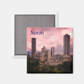 zKE016 NAIROBI, Cityscape, Kenia, Afrika, Fridge Magneet (Voorkant / Achterkant)