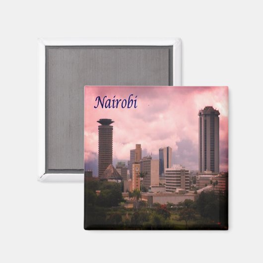 zKE016 NAIROBI, Cityscape, Kenia, Afrika, Fridge Magneet (Voorkant / Achterkant)