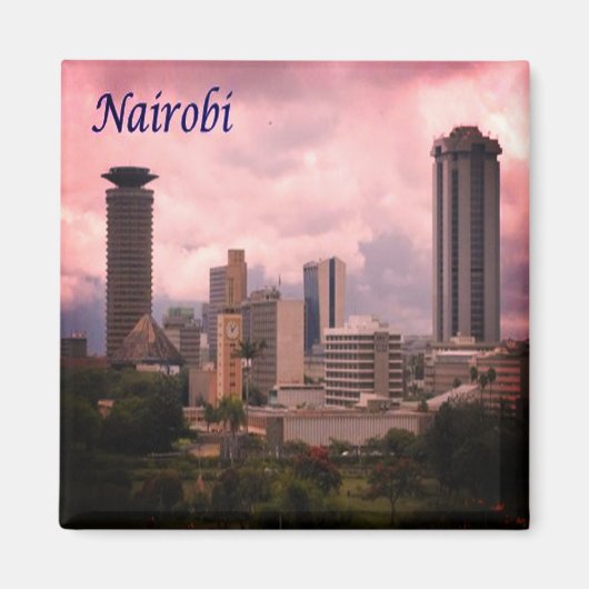 zKE016 NAIROBI, Cityscape, Kenia, Afrika, Fridge Magneet (Voorkant)