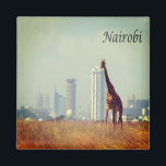 zKE017 NAIROBI, Kenia, Afrika, Fridge Magneet<br><div class="desc">Hier vindt u het souvenir van uw vakantie. (zKE017 NAIROBI,  Kenia,  Afrika Koelkast magneet). Verras vrienden en familieleden met de unieke souvenirs van uw geweldige reis. Probeer ons. #LeoPepeDesign - Nairobi stadsgezicht,  giraffe,  Afrika Kenia,  Leopepedesign,  Reisreis fototoerisme,  cadeau souvenir gadget koelkast magneet.</div>