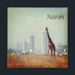 zKE017 NAIROBI, Kenia, Afrika, Fridge Magneet<br><div class="desc">Hier vindt u het souvenir van uw vakantie. (zKE017 NAIROBI, Kenia, Afrika Koelkast magneet). Verras vrienden en familieleden met de unieke souvenirs van uw geweldige reis. Probeer ons. #LeoPepeDesign - Nairobi stadsgezicht, giraffe, Afrika Kenia, Leopepedesign, Reisreis fototoerisme, cadeau souvenir gadget koelkast magneet.</div>