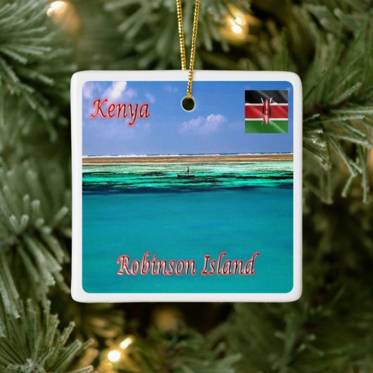 zKE021 KENIA, Robinson Island, Afrika, Keramisch Ornament (Boom)