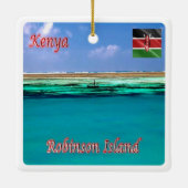 zKE021 KENYA, Robinson Island, Afrika, Keramisch Ornament (Achterkant)