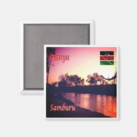 zKE022 SAMBURU, KENYA, Afrika, Fridge Magneet (Voorkant / Achterkant)