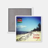 zKE025 KENYA, Watamu Beach, Afrika, Fridge Magneet (Voorkant / Achterkant)