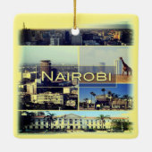 zKE026 NAIROBI, Kenia, Afrika, Keramisch Ornament (Achterkant)