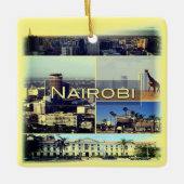 zKE026 NAIROBI, Kenia, Afrika, Keramisch Ornament (Voorkant)