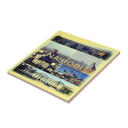 zKE026 NAIROBI, Kenia, Afrika, Tegeltje (Zijkant)