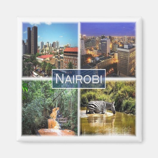 zKE028 NAIROBI, Mosaic, Kenia, Afrika, Fridge Magneet (Voorkant)