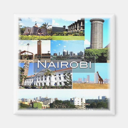zKE029 NAIROBI, Mosaic, Kenia, Afrika, Fridge Magneet (Voorkant)