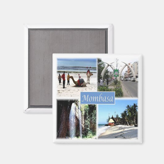 zKE030 MOMBASA, Mosaic, Kenia, Afrika, Fridge Magneet (Voorkant / Achterkant)