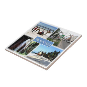 zKE030 MOMBASA, Mozaïek, Kenia, Afrika, Tegeltje