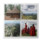 zKE031 KENIA, Mozaïek, Afrika, Tegeltje (Voorkant)